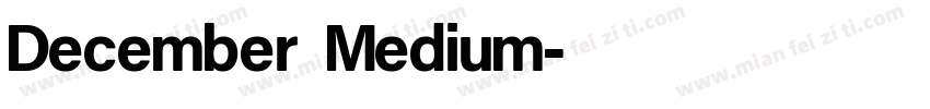December Medium字体转换